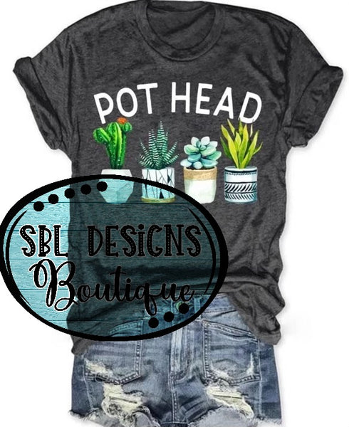 Pot Head Charcoal T-shirt