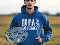 Outlaws Baseball "O" Design Hoodie – Royal Blue