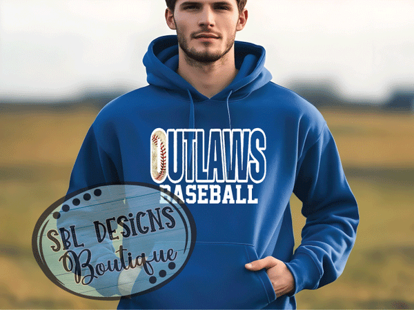 Outlaws Baseball "O" Design Hoodie – Royal Blue