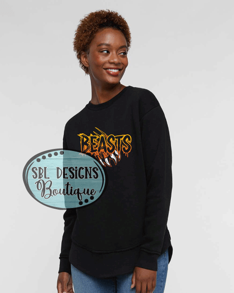 Beasts 8U | Team Logo | Women's Black Premium Sweatshirt