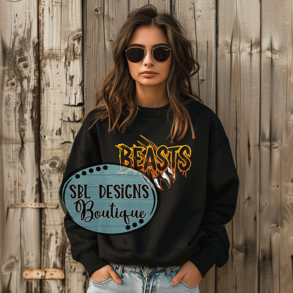 Beasts 8U | Team Logo | Black Sweatshirt