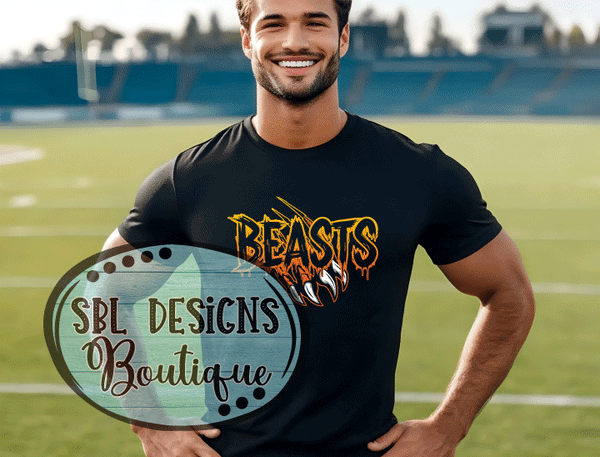 Beasts 8U | Team Logo | Black T-Shirt