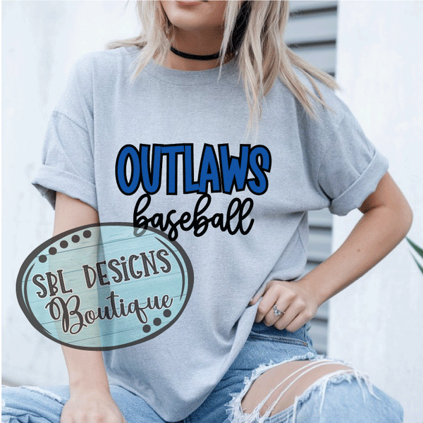 Outlaws Ladies Tee – Bold Design (Sport Grey)
