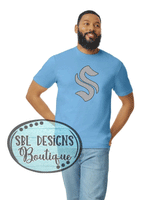 New Georgia Smoke Logo Only Light Blue T-Shirt