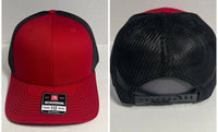 Team Name and Number Home Plate Shaped Leather Patch Hat