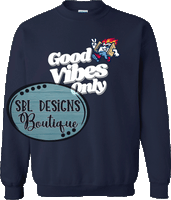 Good Vibes Only - Navy & White Tee, Sweatshirt, or Hoodie