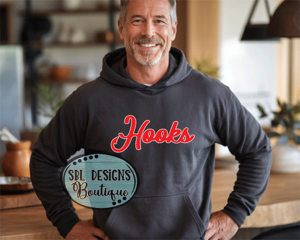 New GA Hooks | Team Logo | Charcoal Hoodie