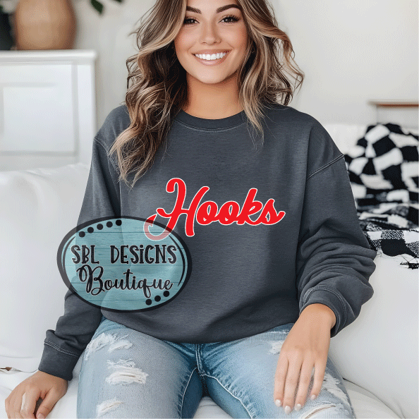 New GA Hooks | Team Logo | Charcoal Sweatshirt