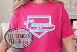 PS Choppers | Light Blue GLITTER Team Logo | Fan Apparel Collection