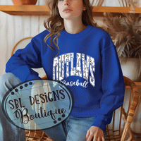 Outlaws Ladies– Leopard Design- Royal Blue Sweatshirt (Unisex Fit)