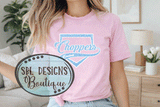 PS Choppers | Light Blue GLITTER Team Logo | Fan Apparel Collection