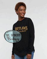 Williams Outlaws | GLITTER Western Outlaws | Women's Black Premium Sweatshirt