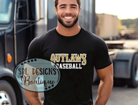 Willams Outlaws | Western Outlaws | Black T-Shirt