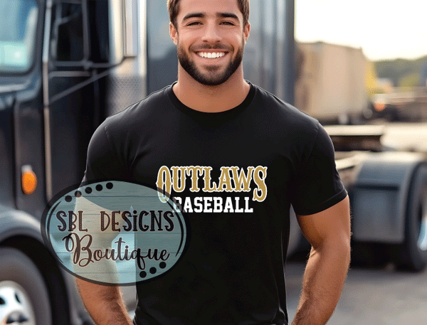Willams Outlaws | Western Outlaws | Black T-Shirt
