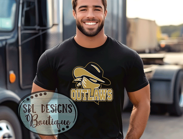 Willams Outlaws | Team Logo | Black T-Shirt