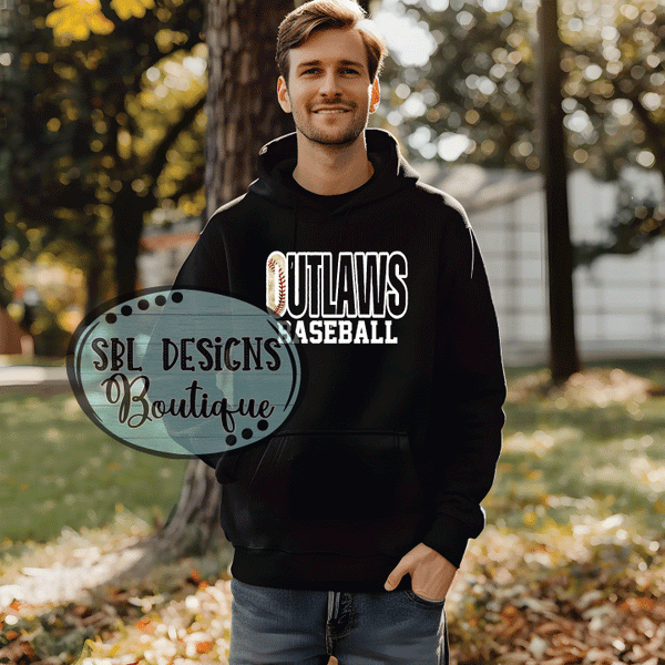 Williams Outlaws | Baseball in O | Black Hoodie