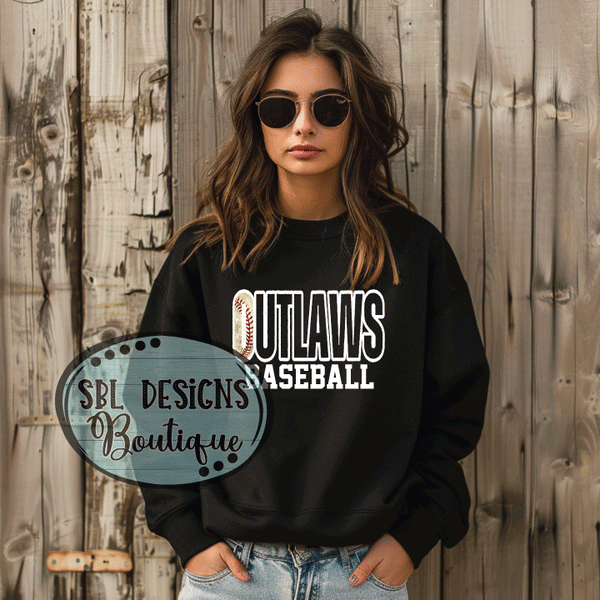 Williams Outlaws | Baseball in O | Black Sweatshirt