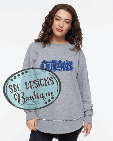 Outlaws Ladies- Outline GLITTER Design- Premium Sweatshirt