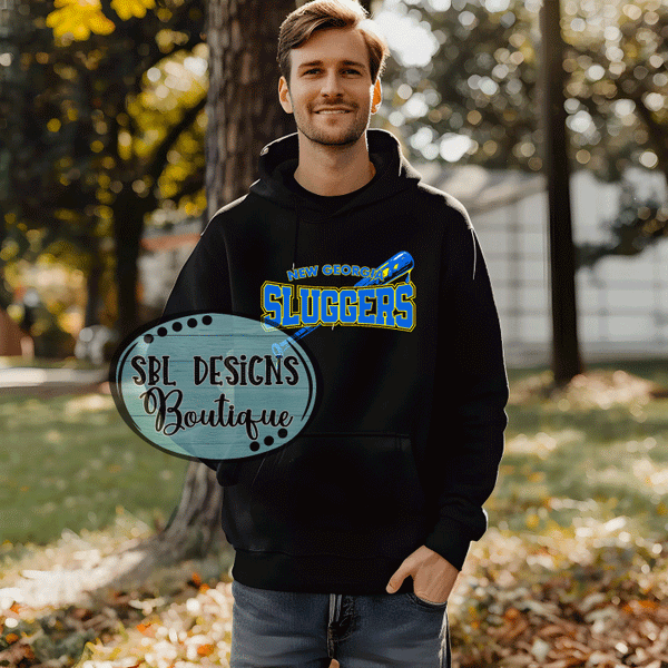New GA Sluggers | Team Logo | Black Hoodie