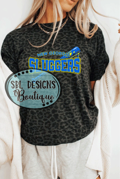 New GA Sluggers | Team Logo | Black Leopard Premium T-Shirt