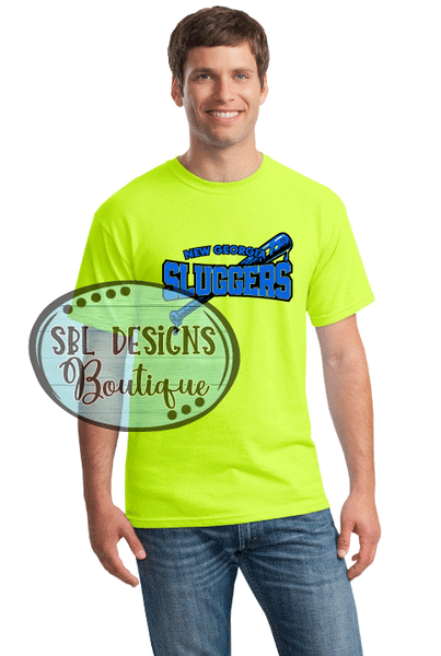 New GA Sluggers | Team Logo | Neon Yellow T-Shirt