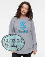New Georgia Smoke Women's Black Premium Sweatshirt- GLITTER DESIGN