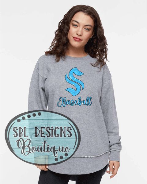 New Georgia Smoke Women's Black Premium Sweatshirt- GLITTER DESIGN
