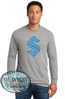 New Georgia Smoke Logo Only Sport Grey Long Sleeve T-Shirt