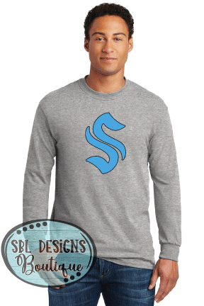 New Georgia Smoke Logo Only Sport Grey Long Sleeve T-Shirt