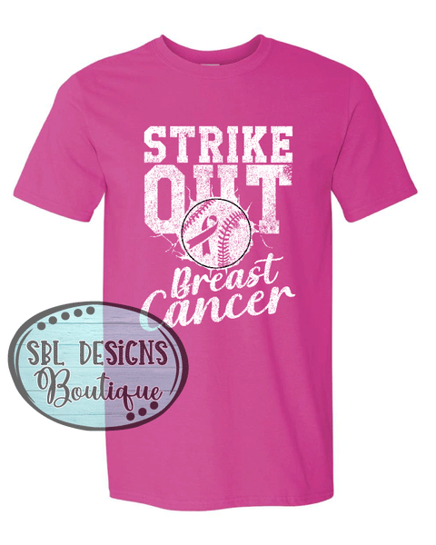 Strike Out Breast Cancer Pink Tee, Sweatshirt, or Hoodie