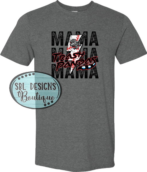 Trash Pandas Baseball Mama Stacked T-Shirt, Sweatshirt, or Hoodie