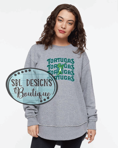 New Georgia Tortugas | Tortugas Stacked | Women's Sport Gray Premium Sweatshirt