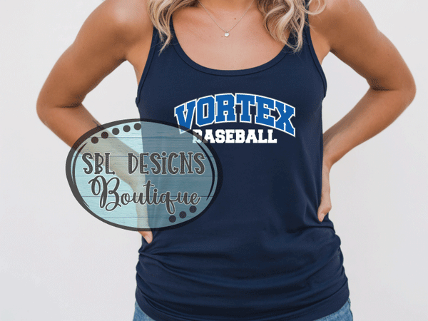 Vortex Baseball | Vortex Logo | Navy Tank Top – Sblboutique